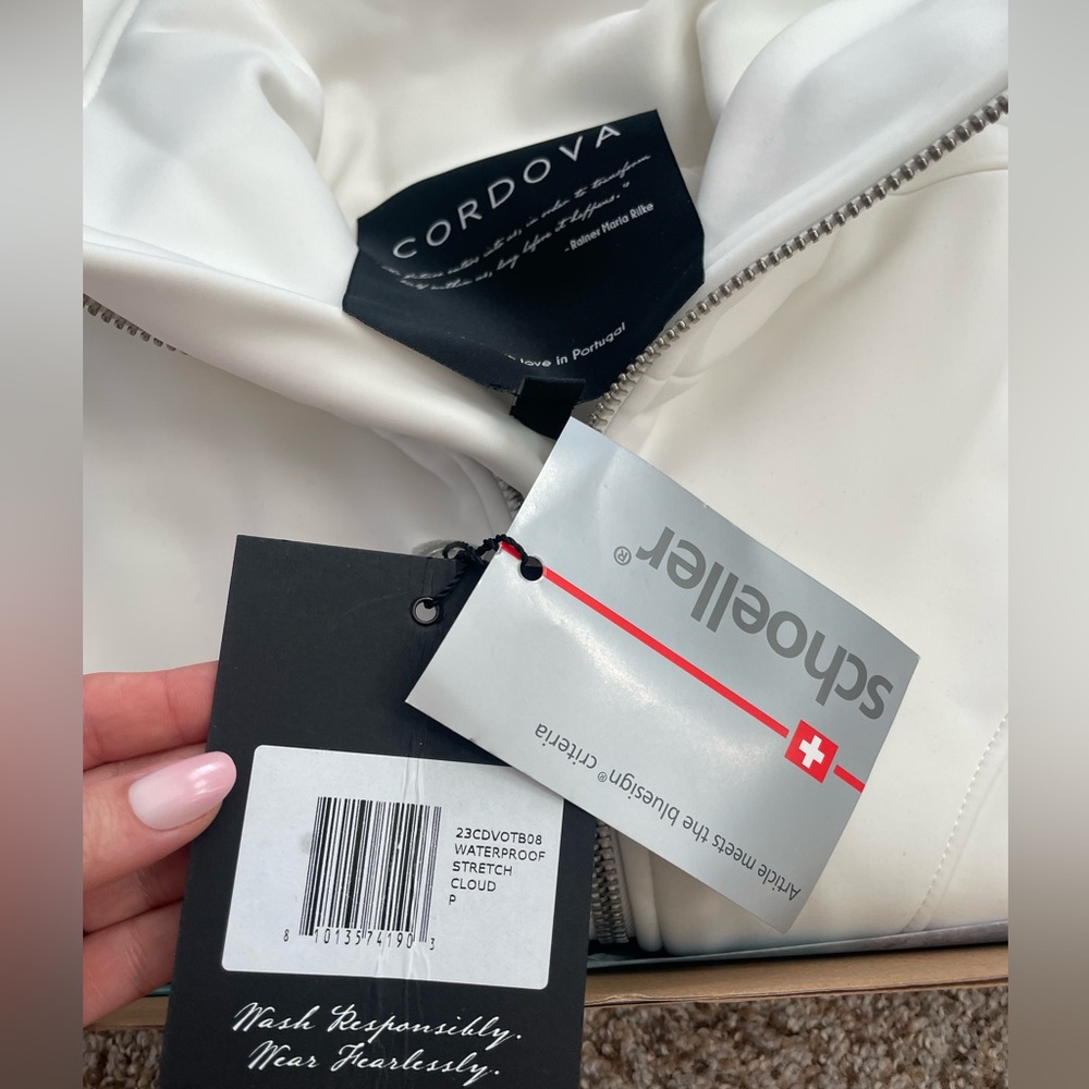 NWT White Cordova OTB Fit Flare One Piece Ski Suit White Black Jumpsuit P XS 0 2 - Picture 12 of 14